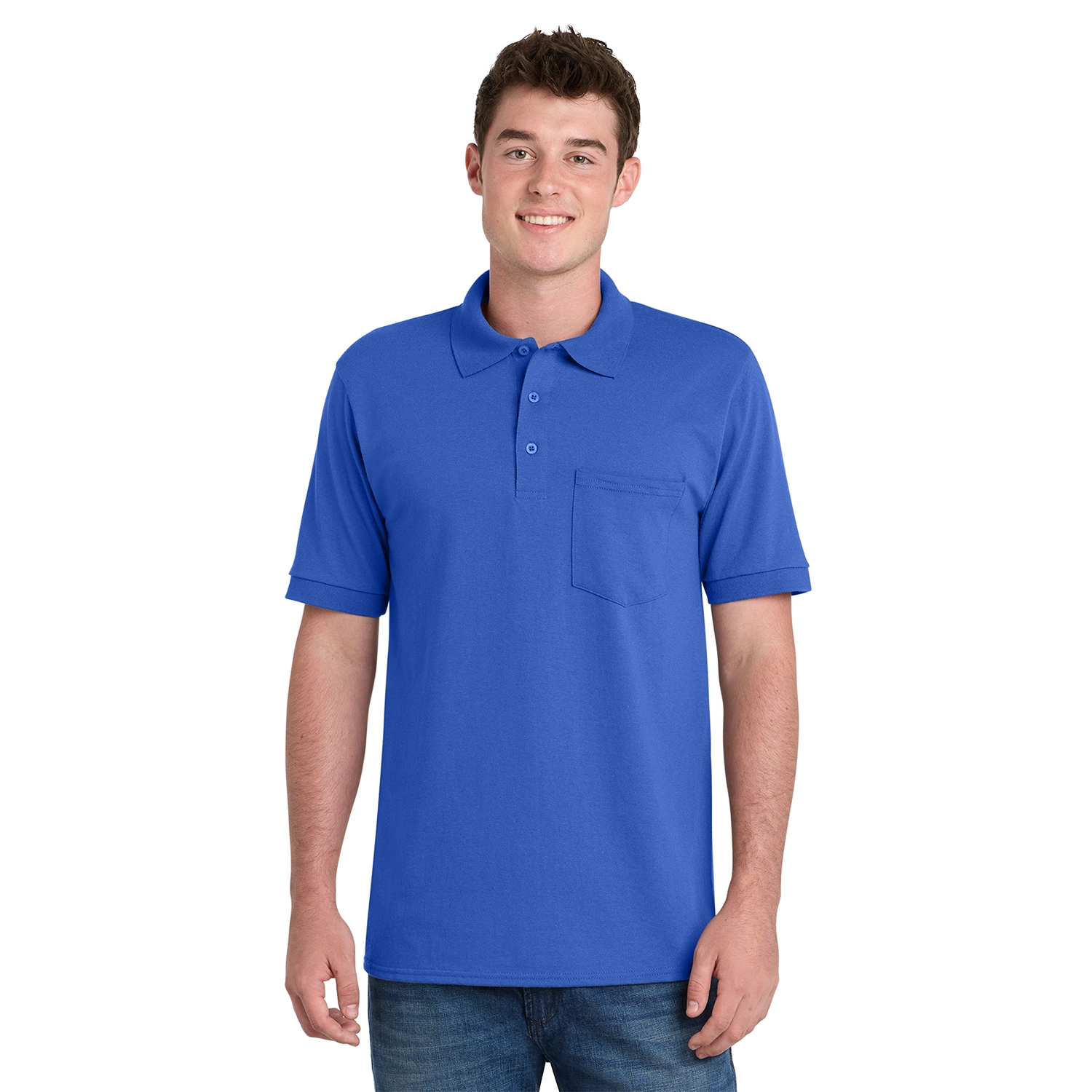 Port & Co Core Blend Jersey Knit Pocket Embroidered Polo 6