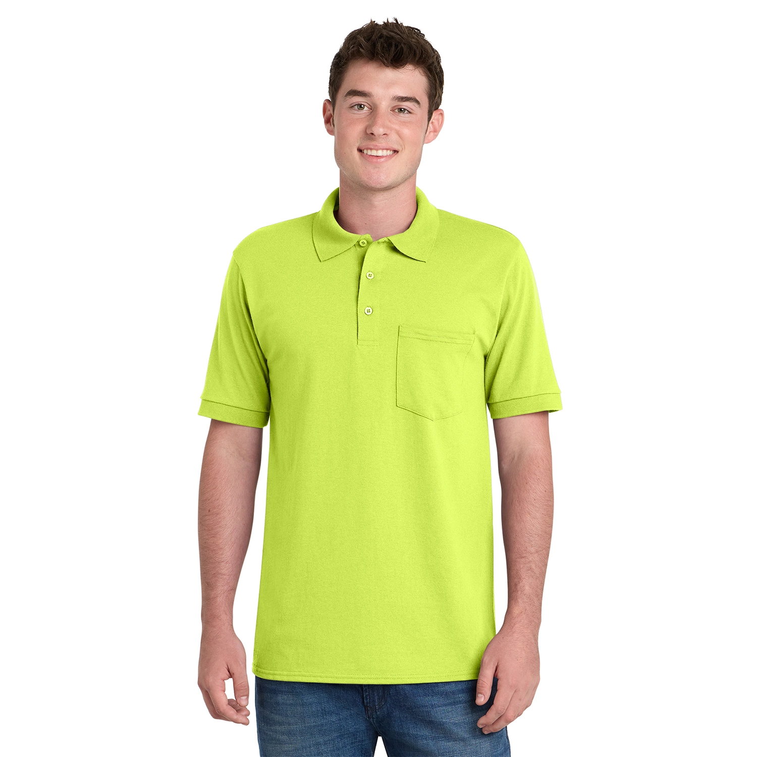 Port & Co Core Blend Jersey Knit Pocket Embroidered Polo 7