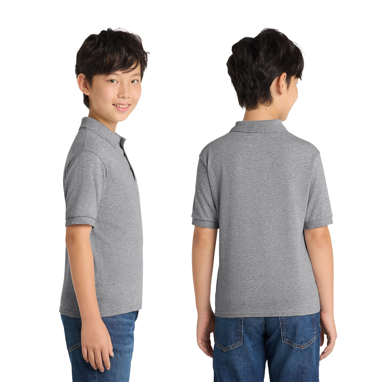 Port & Co Youth Core Blend Jersey Knit Embroidered Polo 2