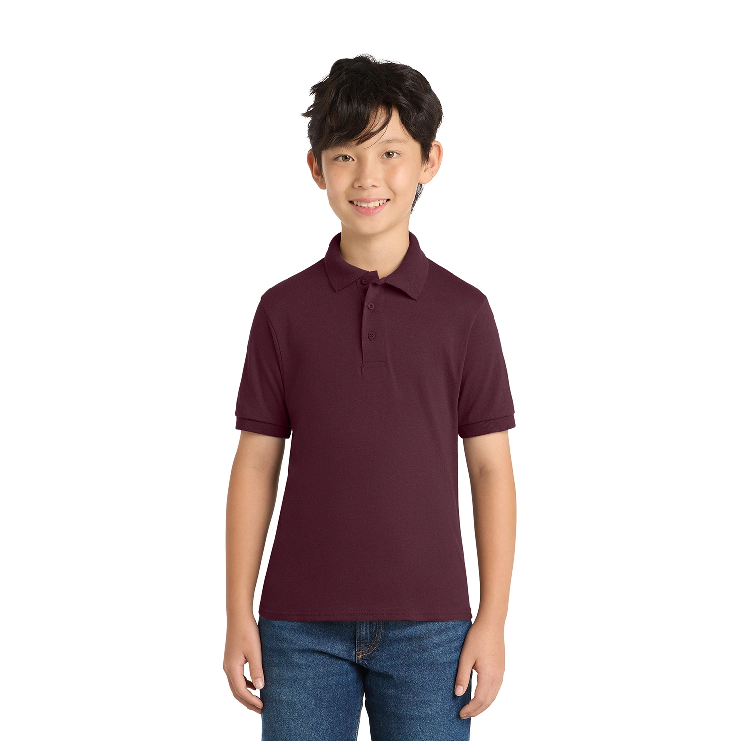 Port & Co Youth Core Blend Jersey Knit Embroidered Polo 3