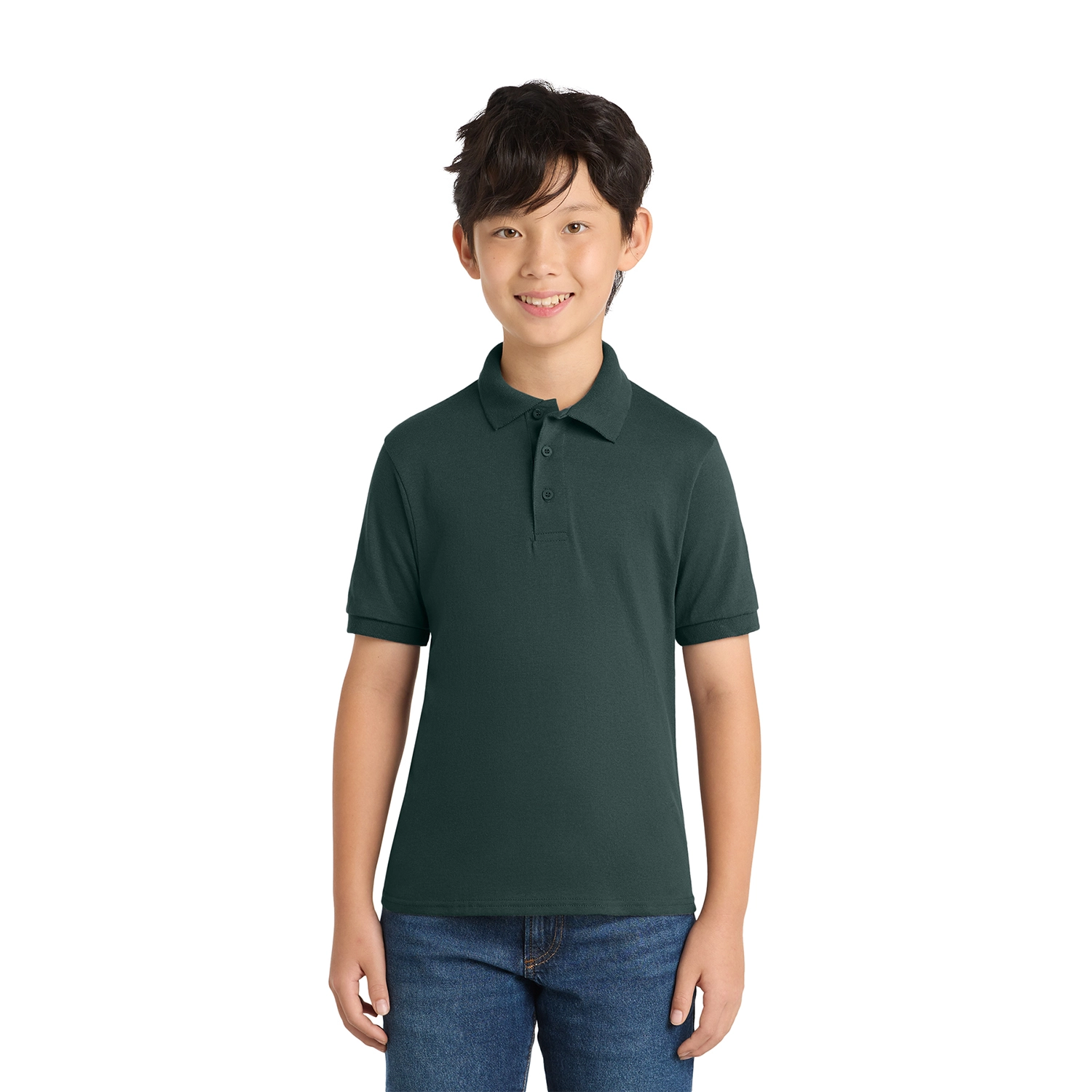 Port & Co Youth Core Blend Jersey Knit Embroidered Polo 5
