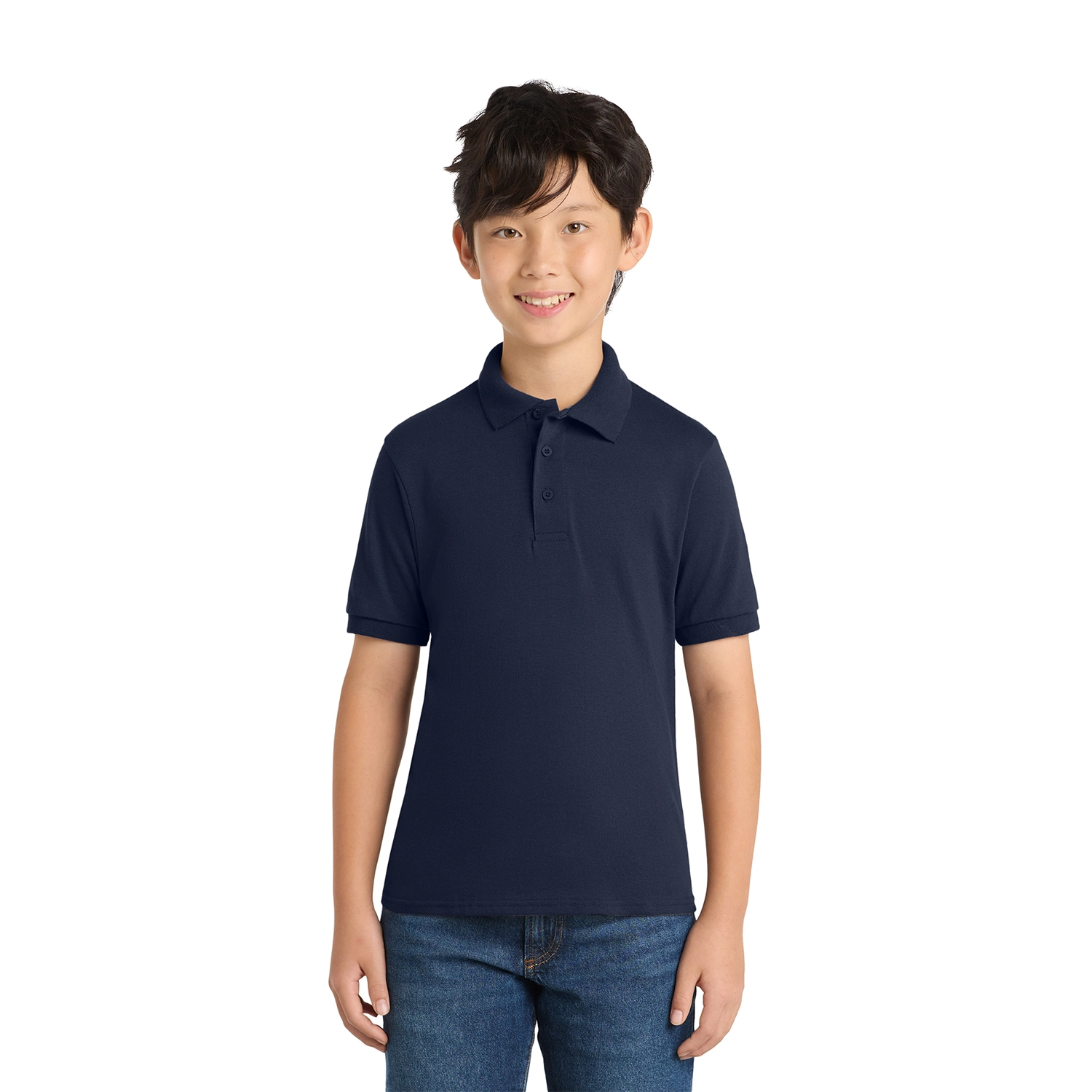 Port & Co Youth Core Blend Jersey Knit Embroidered Polo 6