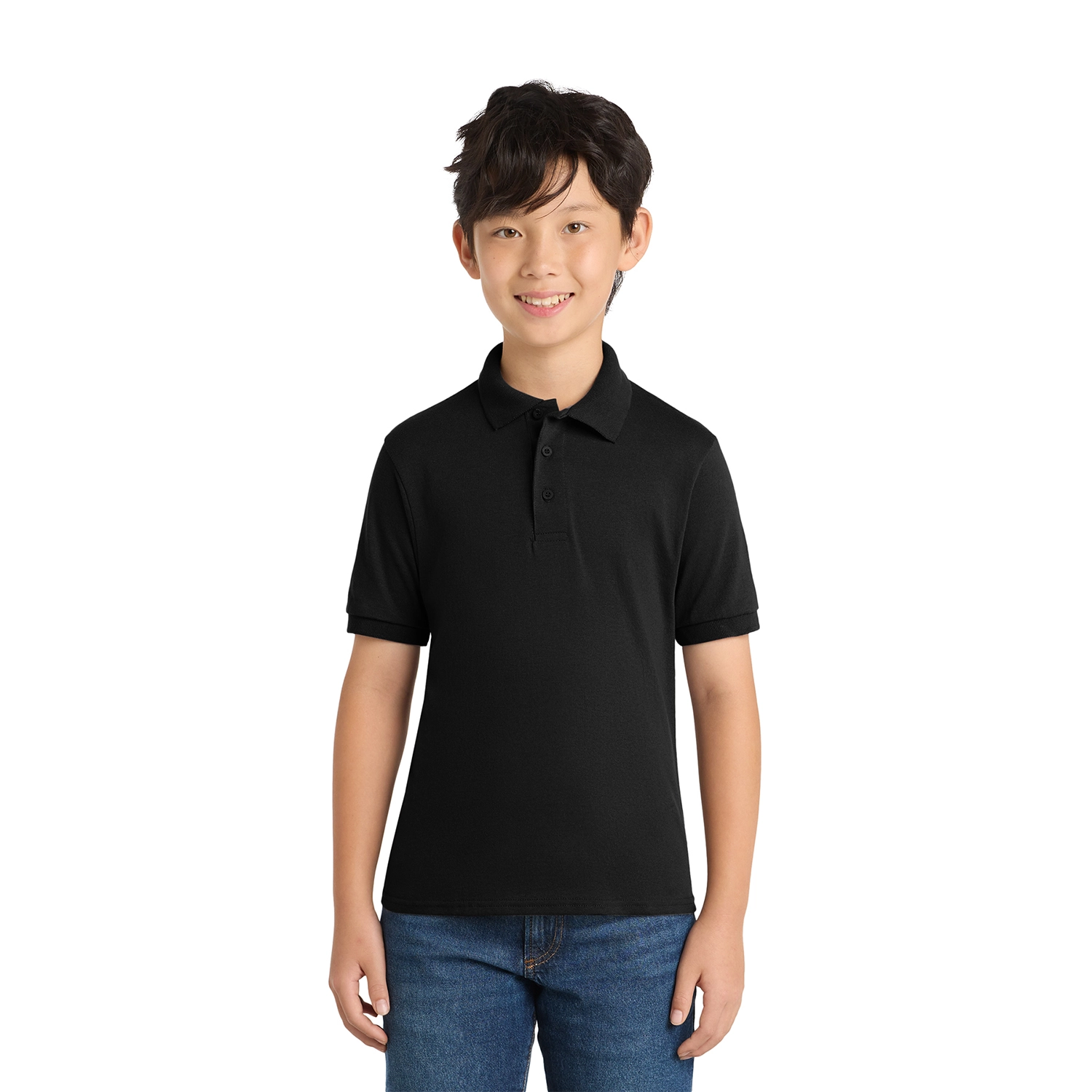 Port & Co Youth Core Blend Jersey Knit Embroidered Polo 7