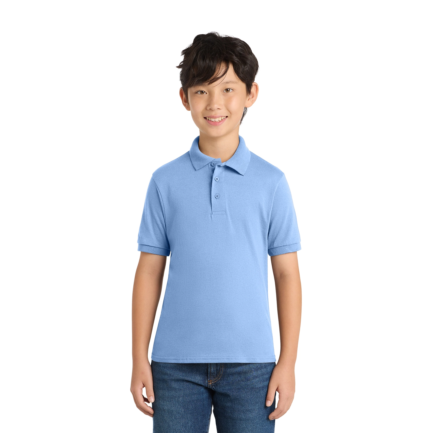 Port & Co Youth Core Blend Jersey Knit Embroidered Polo 8