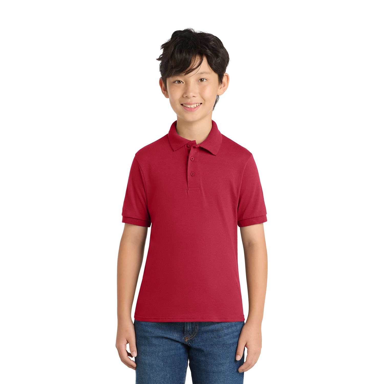 Port & Co Youth Core Blend Jersey Knit Embroidered Polo 9