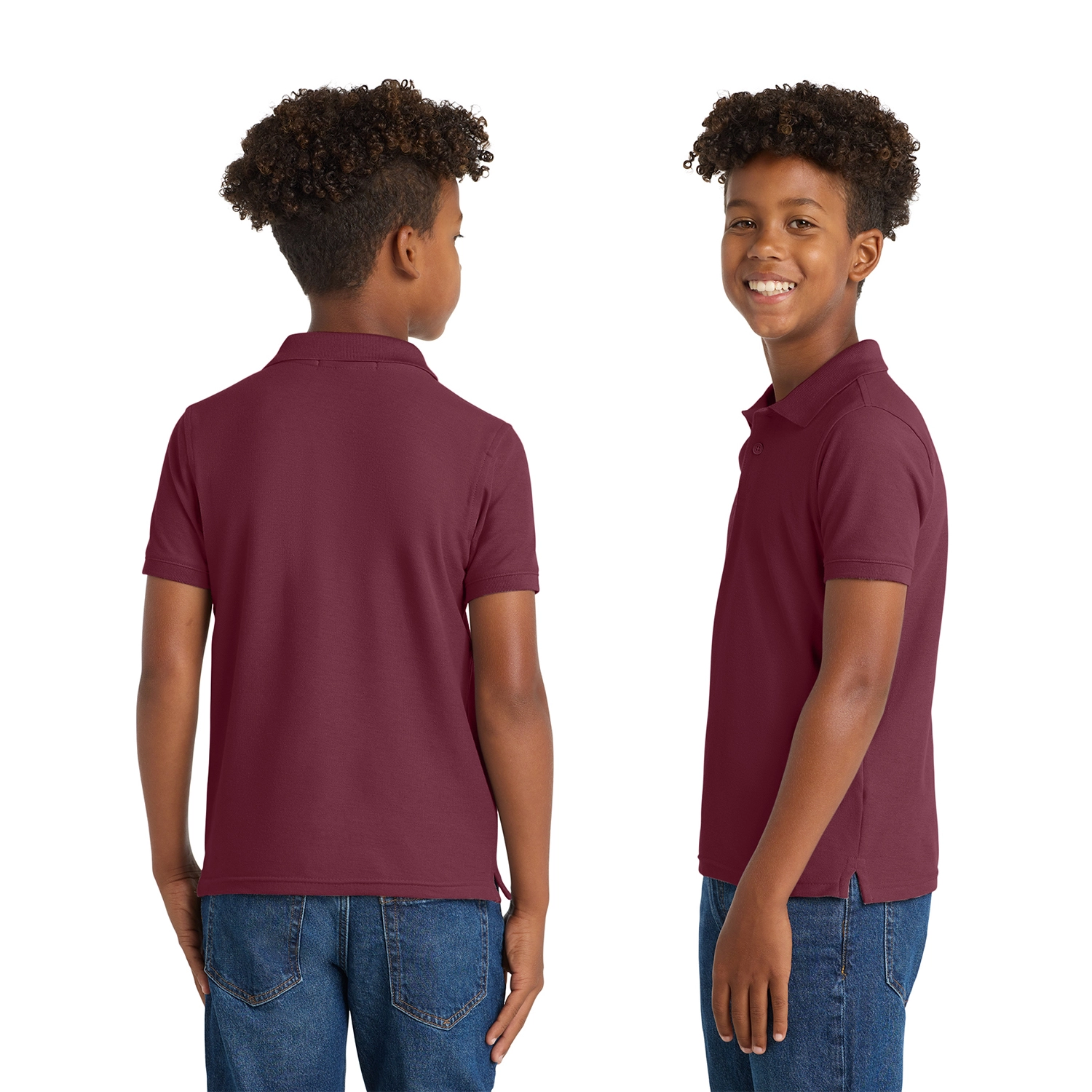 Port Authority Youth Core Classic Pique Embroidered Polo 2