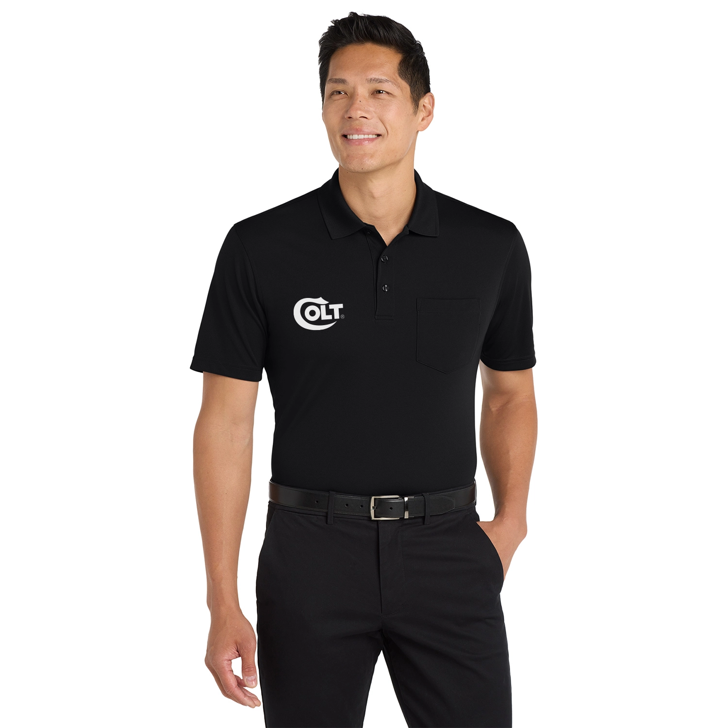Port Authority Dry Zone UV Micro-Mesh Pocket Embroidered Polo