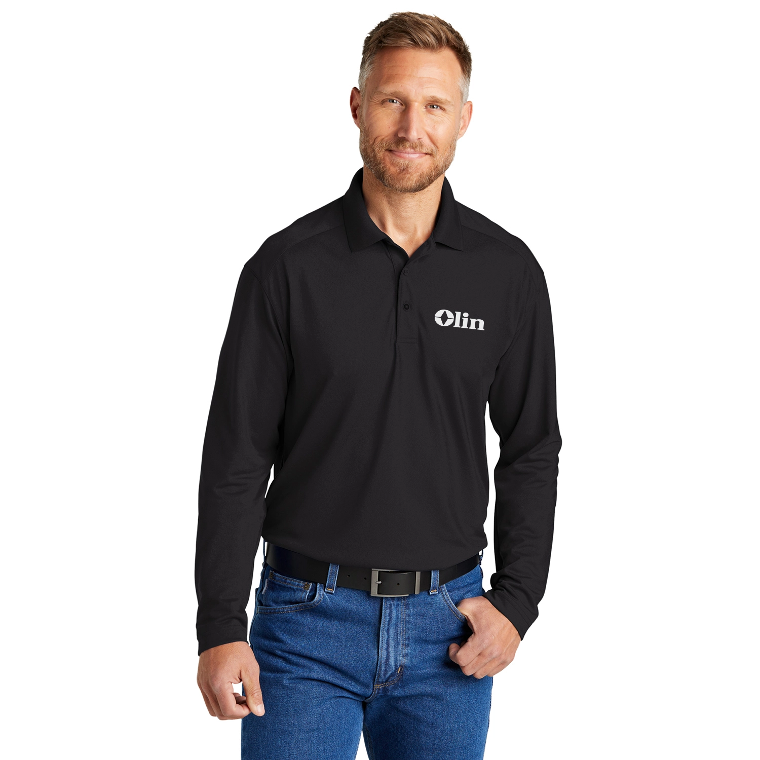 CornerStone Select Lightweight Snag-Proof Embroidered Long Sleeve Polo