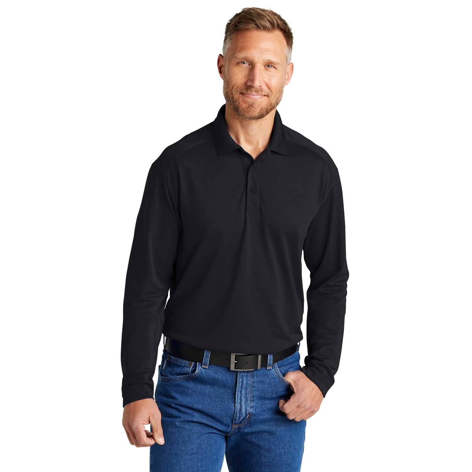 CornerStone Select Lightweight Snag-Proof Embroidered Long Sleeve Polo 4