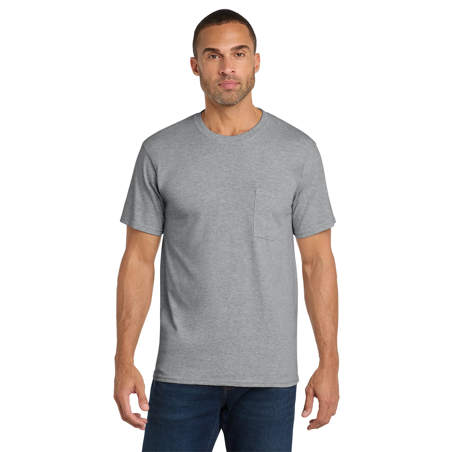 Port & Co Decorated Core Cotton Pocket Tee 3