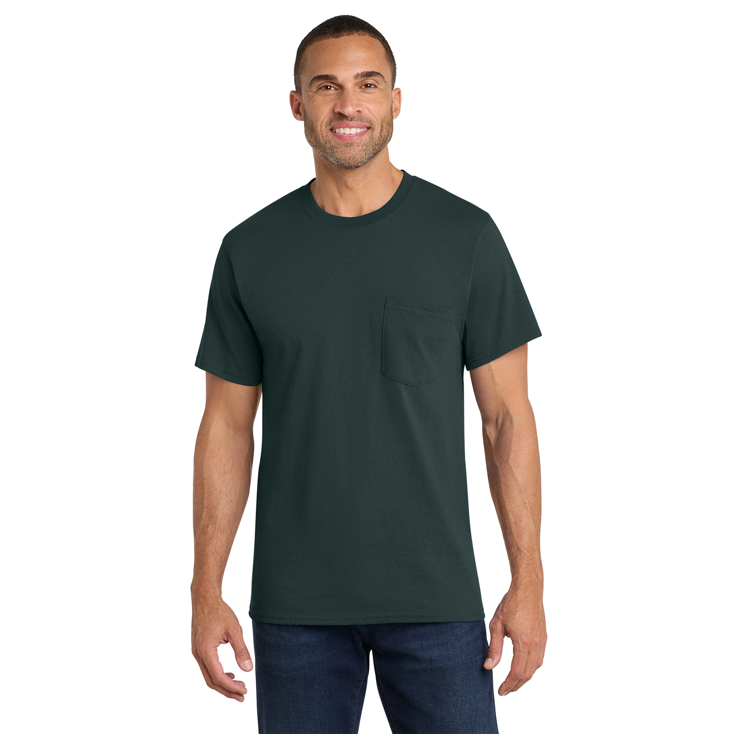 Port & Co Decorated Core Cotton Pocket Tee 6