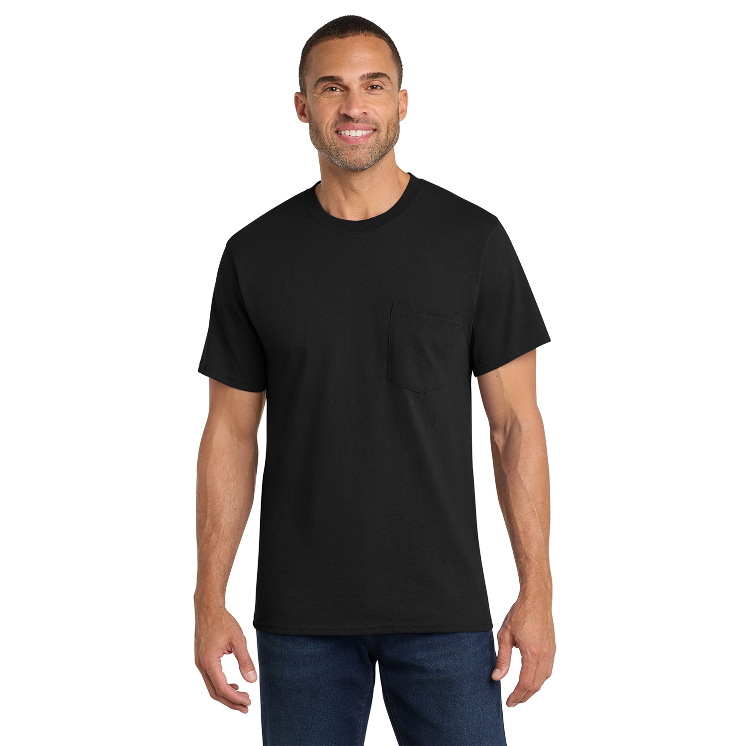 Port & Co Decorated Core Cotton Pocket Tee 7
