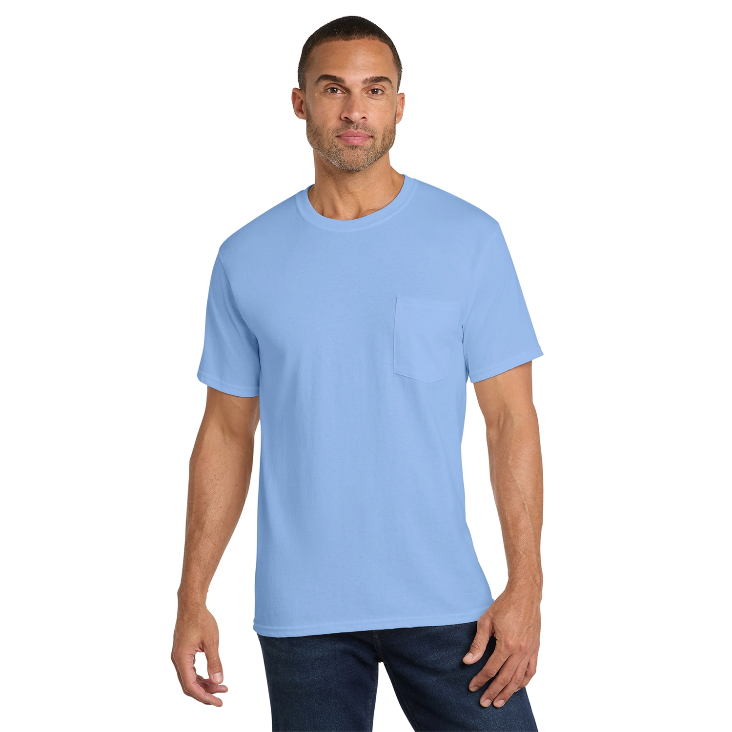 Port & Co Decorated Core Cotton Pocket Tee 9