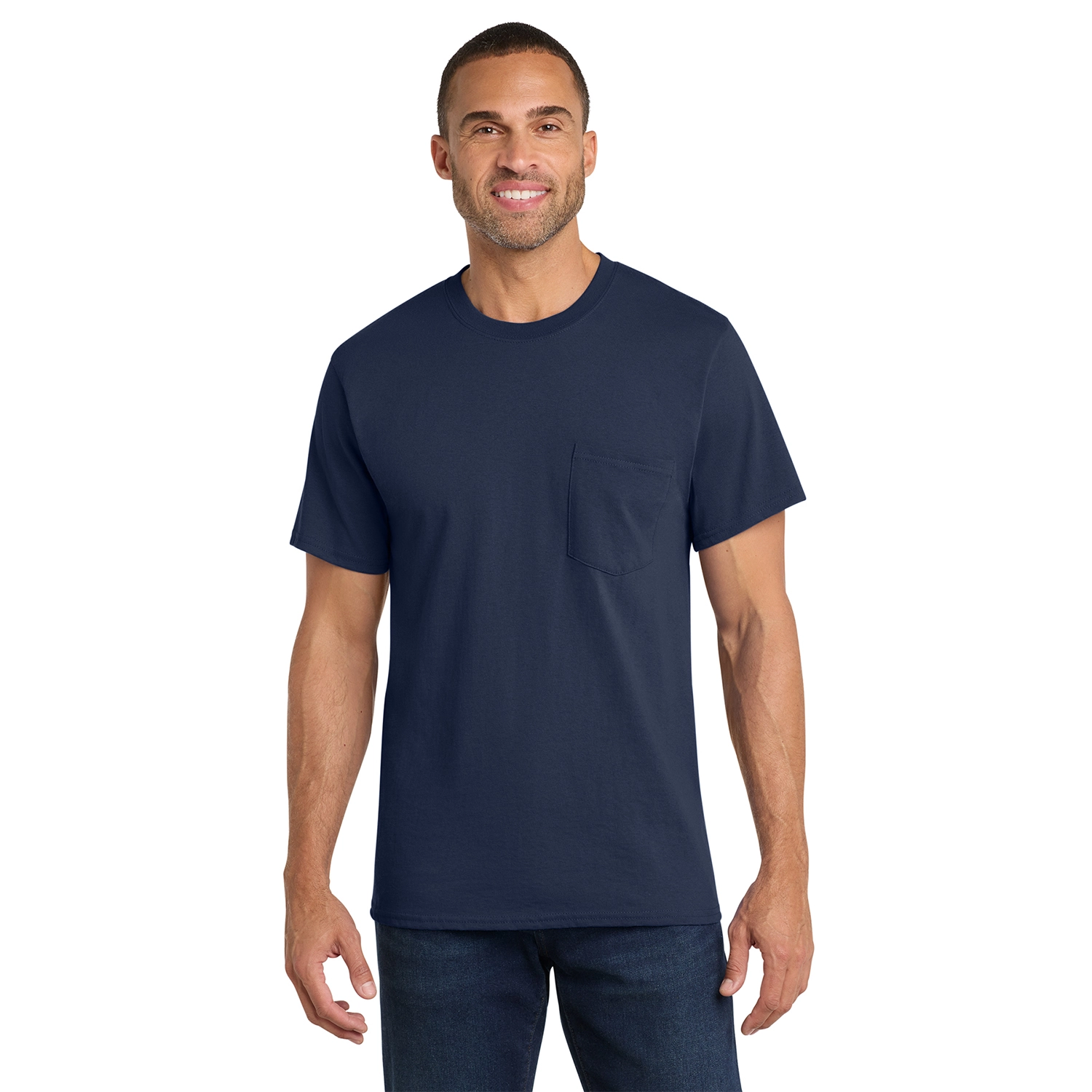 Port & Co Decorated Core Cotton Pocket Tee 10