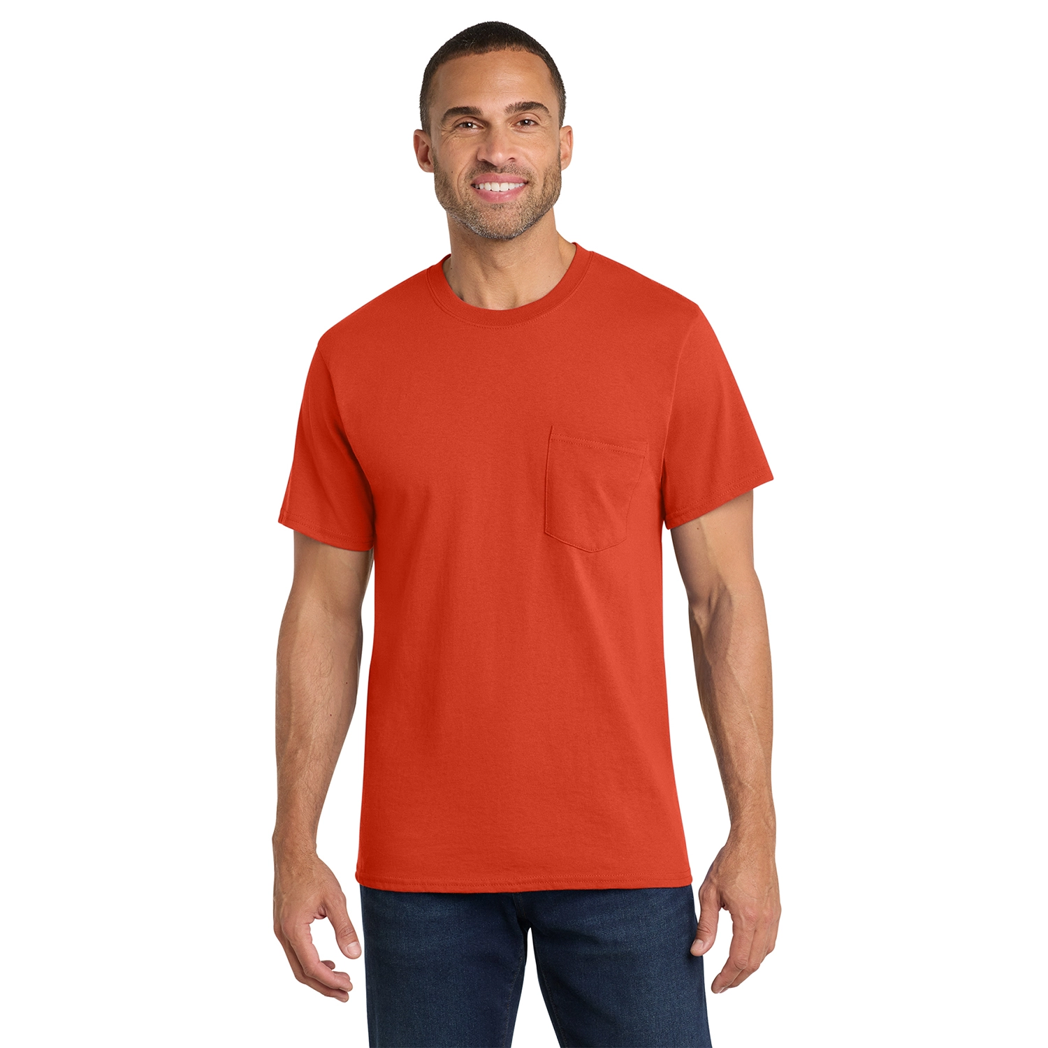 Port & Co Decorated Core Cotton Pocket Tee 11