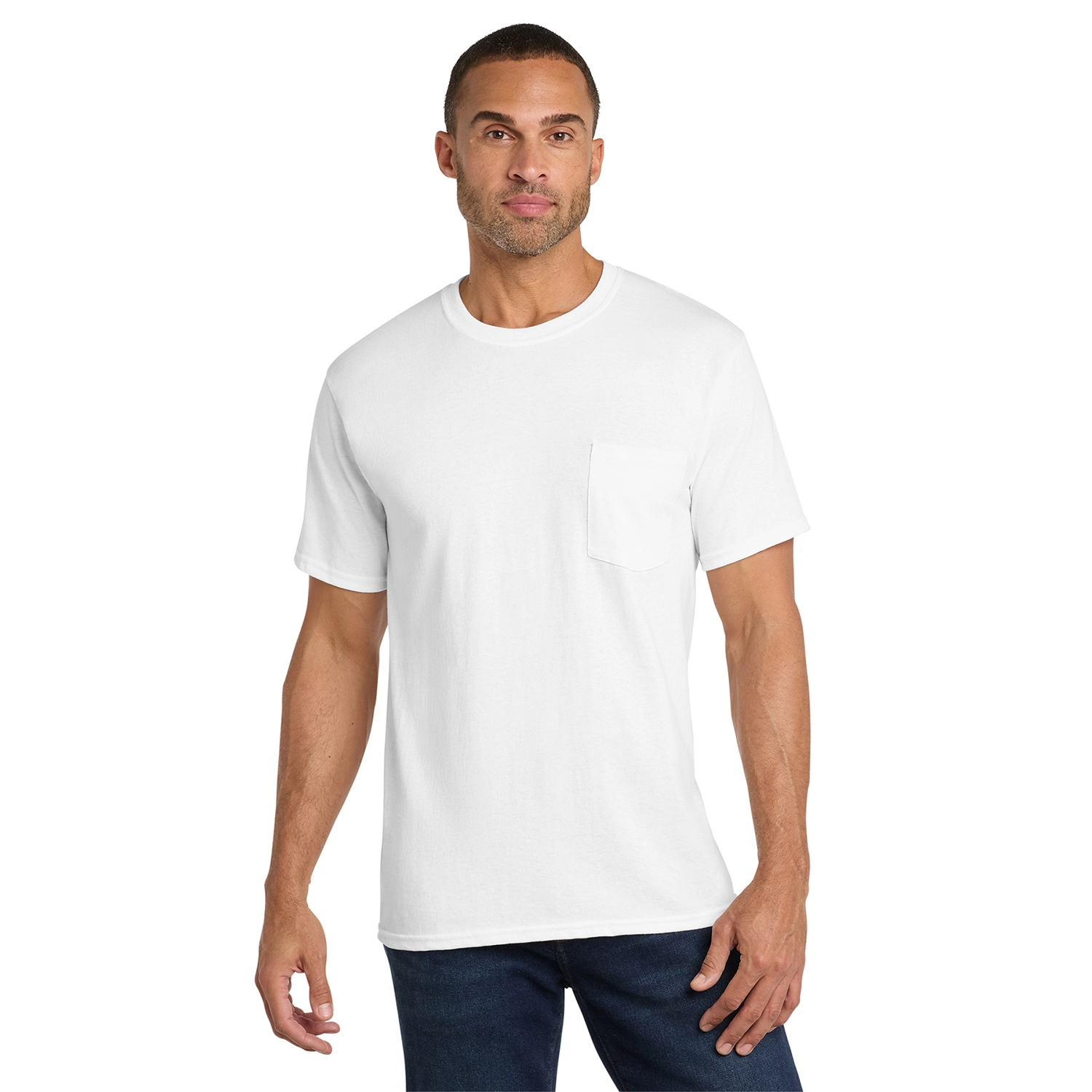 Port & Co Decorated Core Cotton Pocket Tee 14