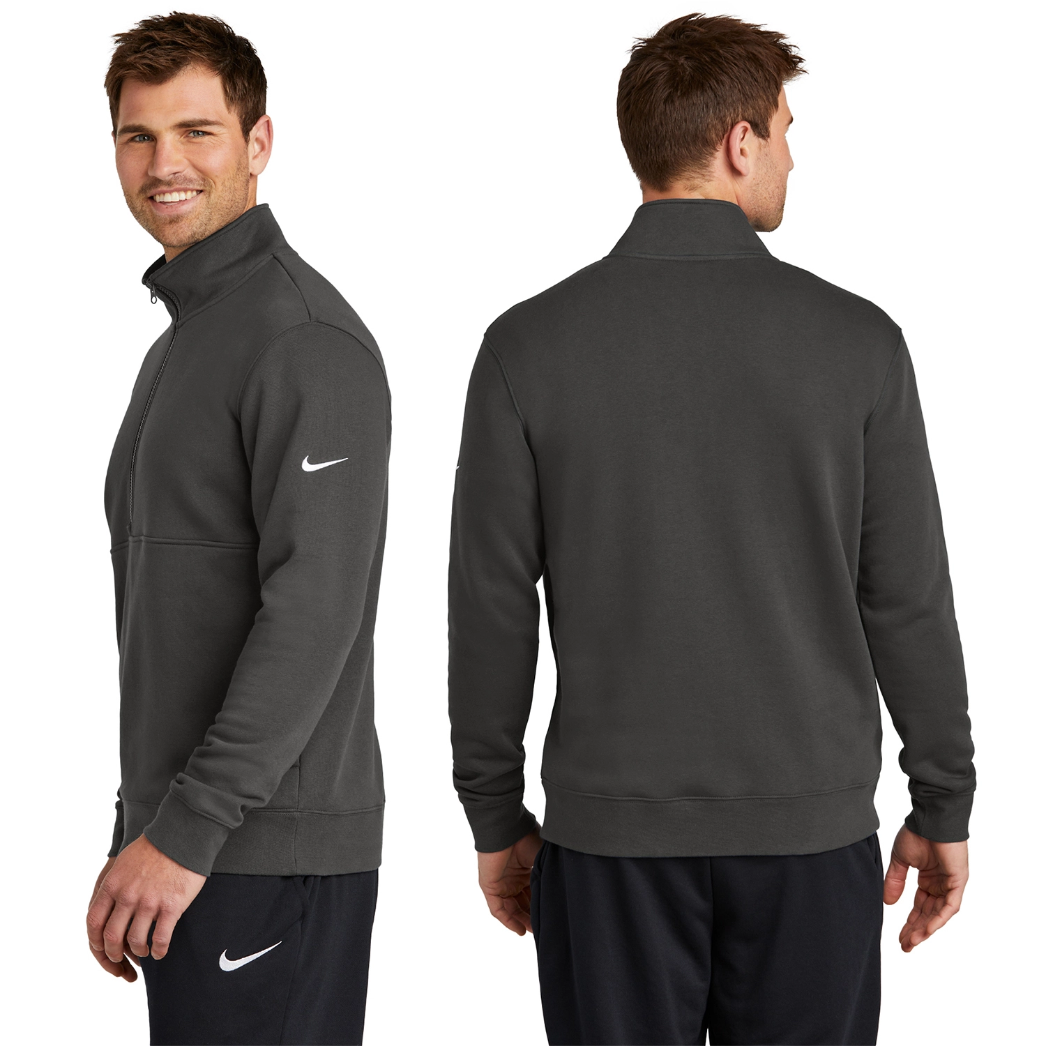 Nike Club Fleece Sleeve Swoosh 1/2-Zip Embroidered 2