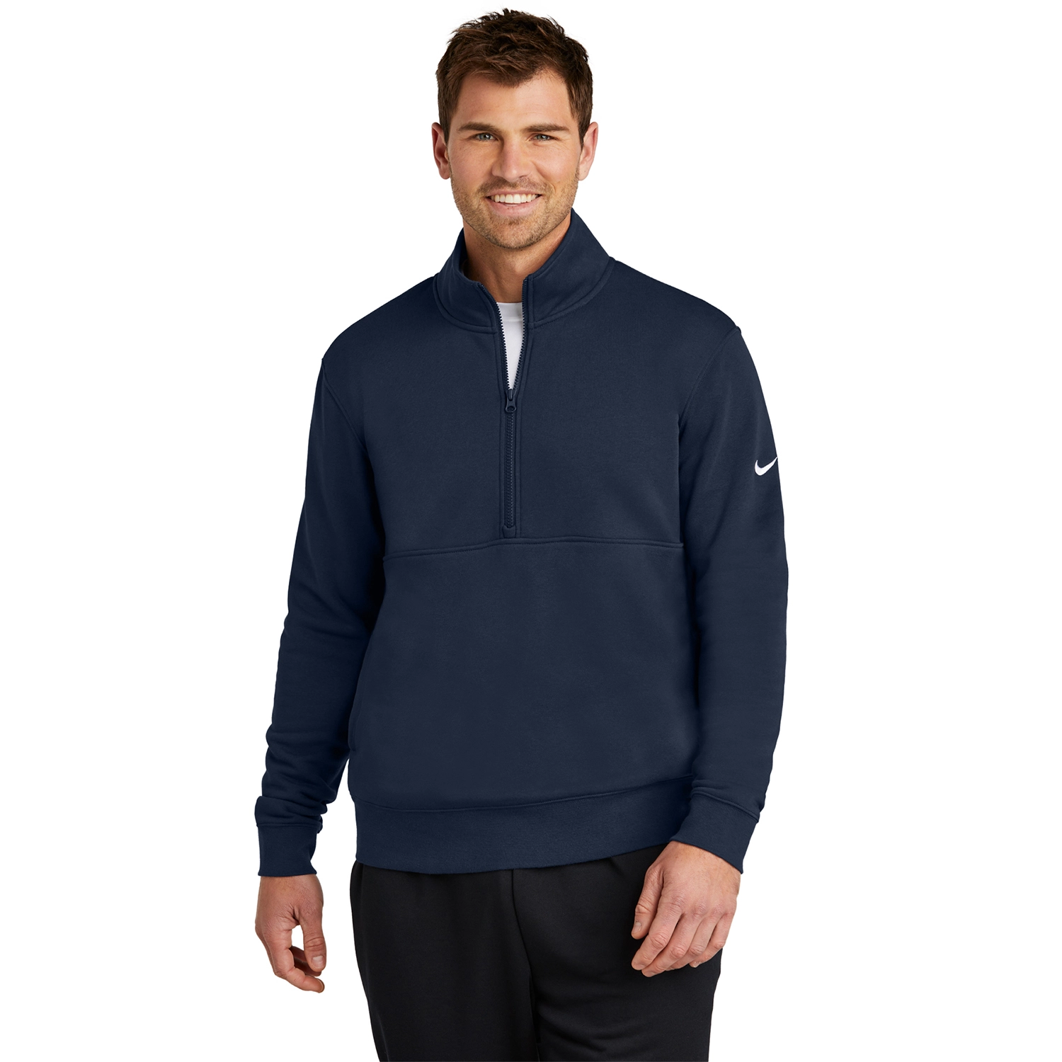 Nike Club Fleece Sleeve Swoosh 1/2-Zip Embroidered 7