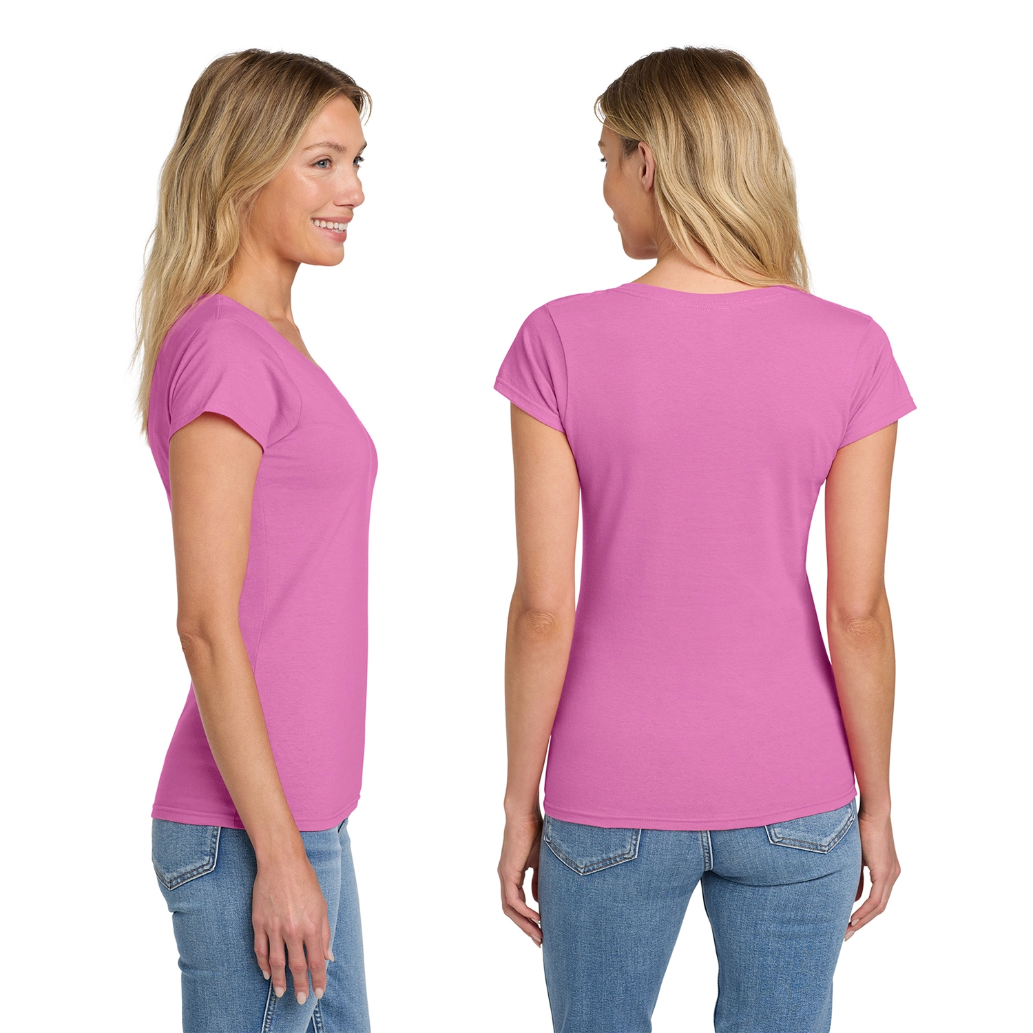 Gildan Decorated Softstyle Women’s Fit V-Neck T-Shirt 2