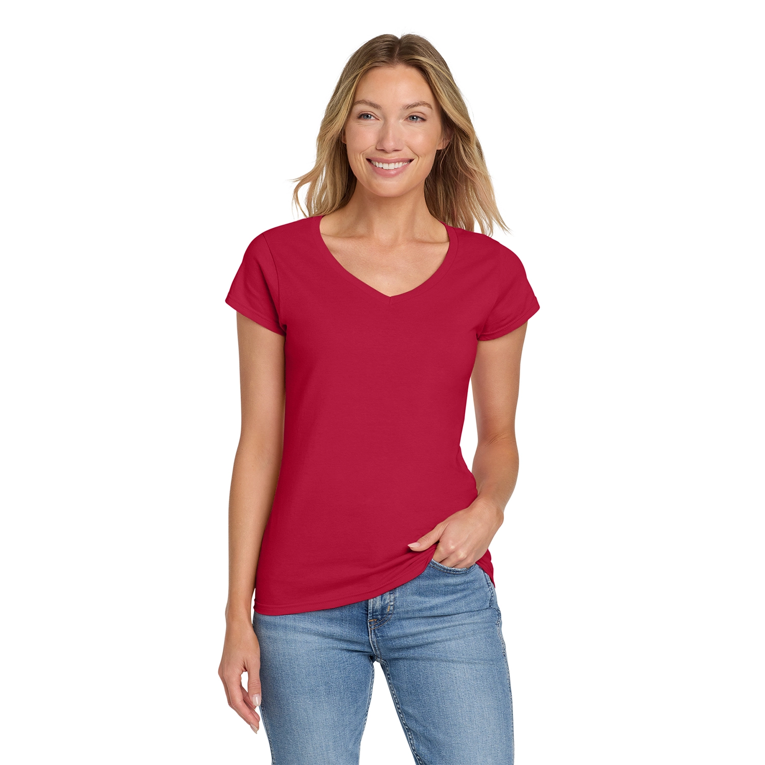 Gildan Decorated Softstyle Women’s Fit V-Neck T-Shirt 4