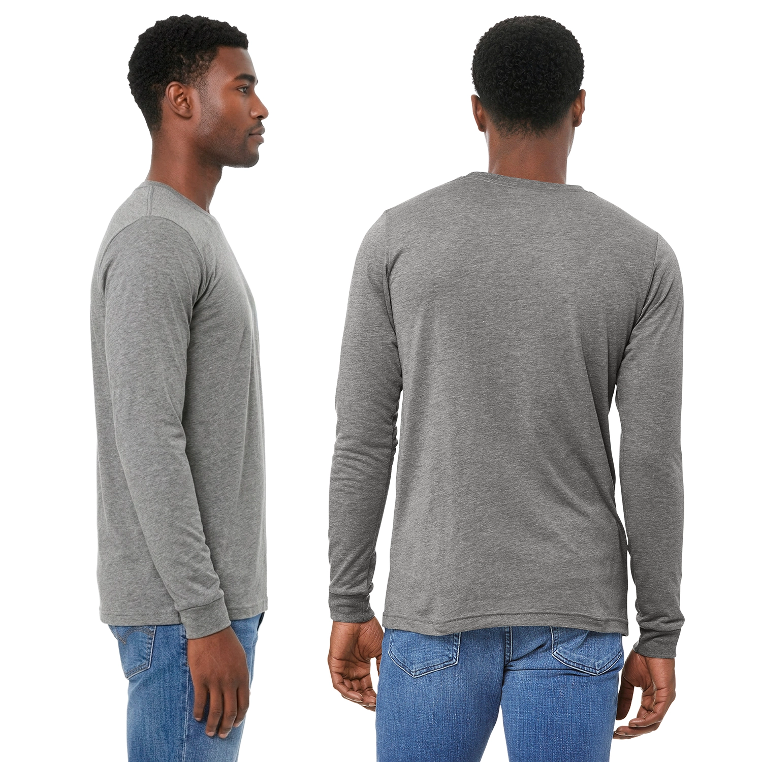 BELLA+CANVAS Decorated Unisex Triblend Long Sleeve Tee 2