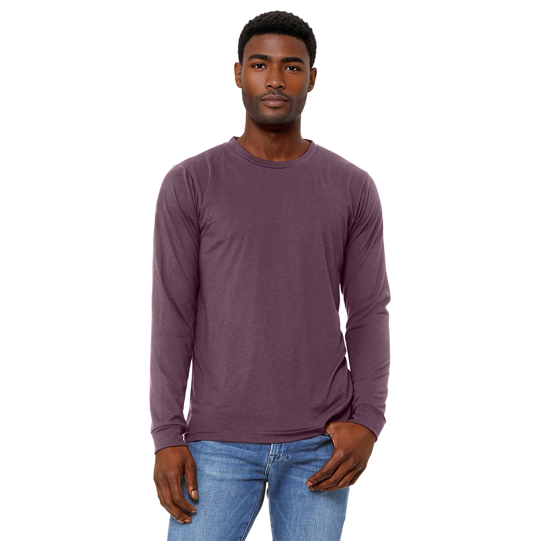 9891LS_Maroon_Triblend_Red