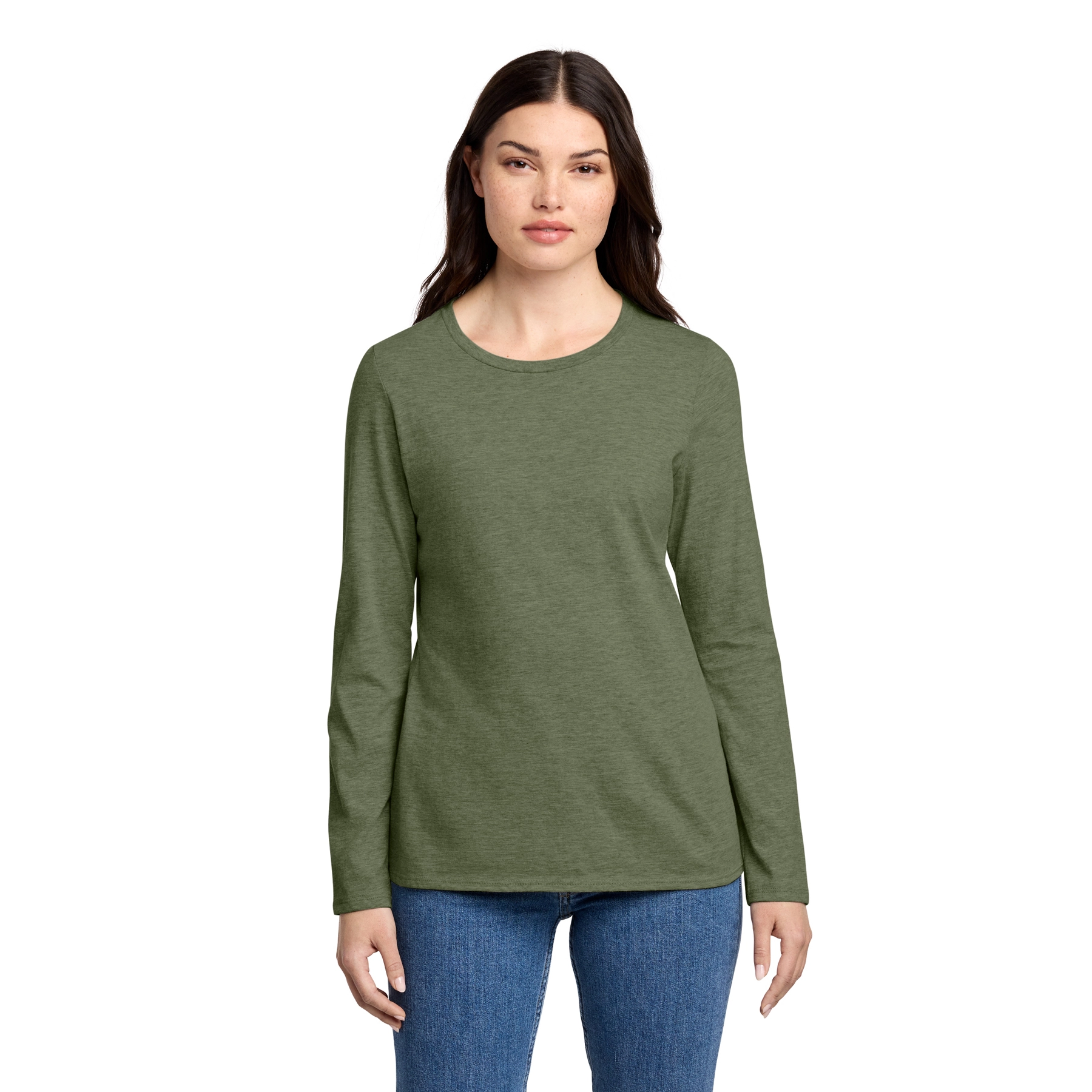 9923LLS_Heathered_Olive_Green